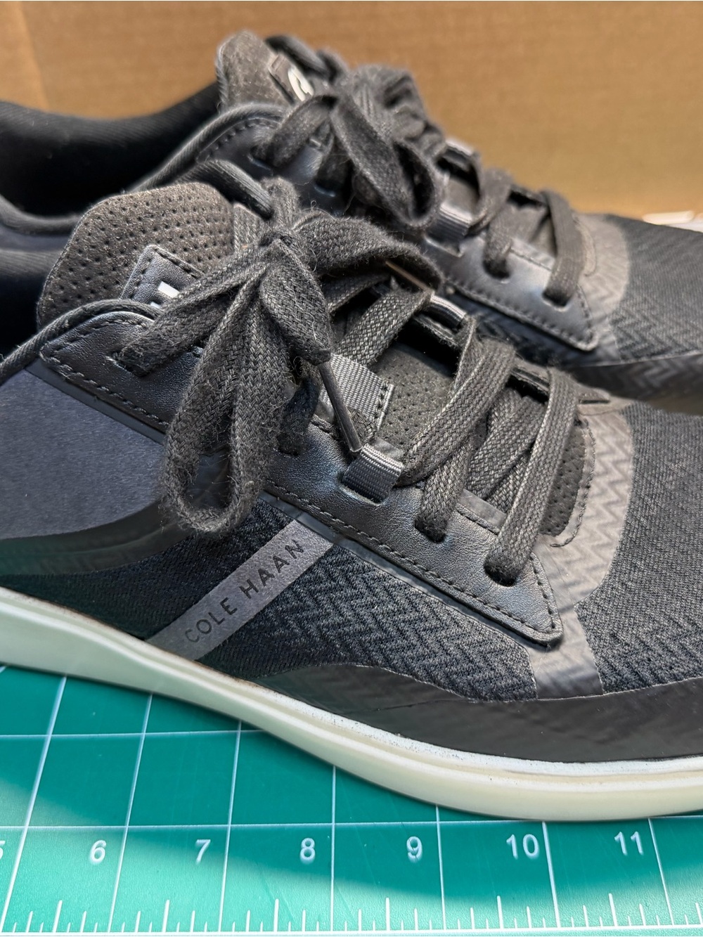 Cole Haan Men's Black and White Knit Trainer